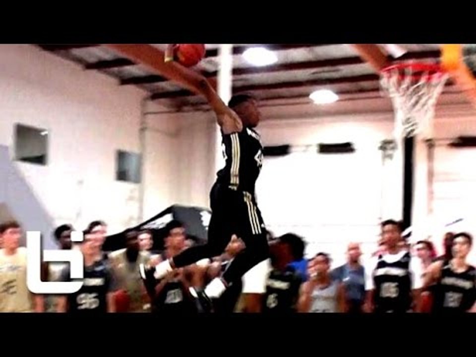 6'2 Dennis Smith EASILY Dunks Over 6'10 Player at Adidas Nations!