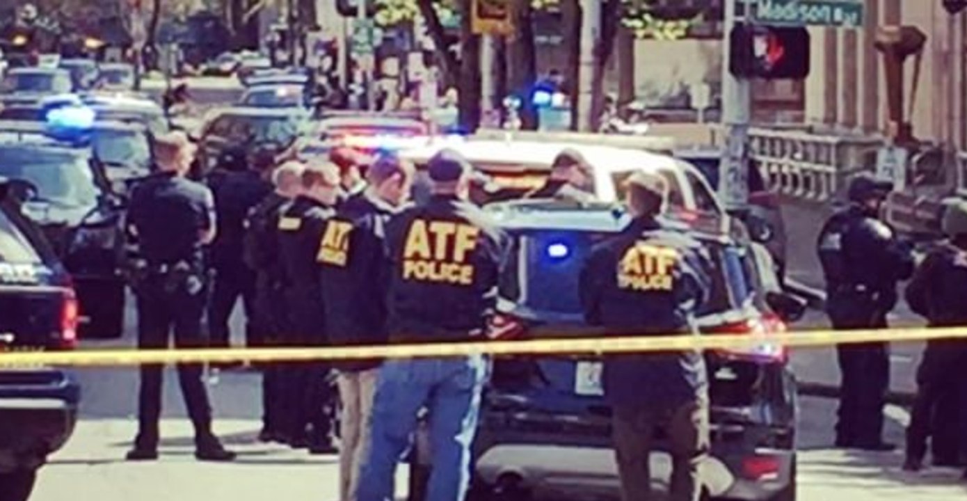 ATF, Tactical Police Lock Down Buildings After 2 Officers Shot in Downtown Seattle