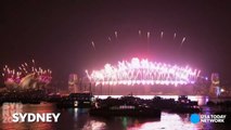 Massive fireworks displays around the world rin