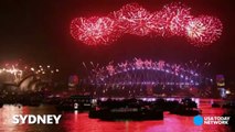Massive fireworks displays around the world ring in