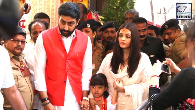 Aishwarya Rai & Abhishek Bachchan Visit Siddhivinayak Temple On WEDDING ANNIVERSARY