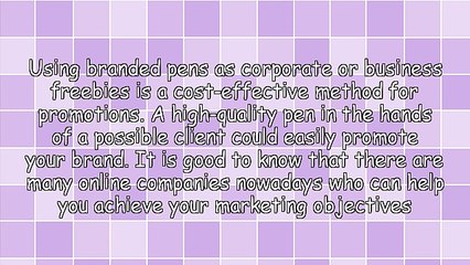 Use Branded Pens to Market Your Company or Business