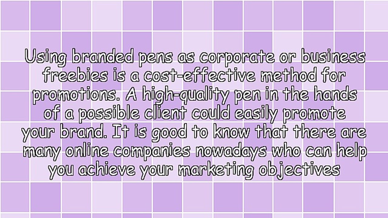 Use Branded Pens to Market Your Company or Business