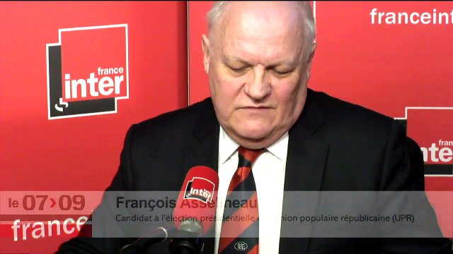 François Asselineau : Ce serait dommage qu'un attentat vienne perturber une réflexion sur le choix d'une personnalité qui va diriger la France pendant 5 ans.
