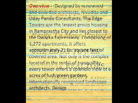 Resale 3 Bhk 1775 Sqft Top Floor Ramprastha The Edge Tower Sector 37D Gurgaon 8826997780