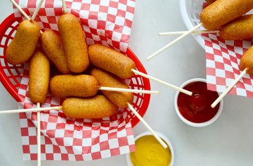 Easy  Corn dogs dinner recipe for beginners