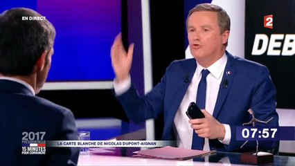 "15 minutes pour convaincre" : Nicolas Dupont-Aignan révèle des SMS de "pressions" de Serge Dassault
