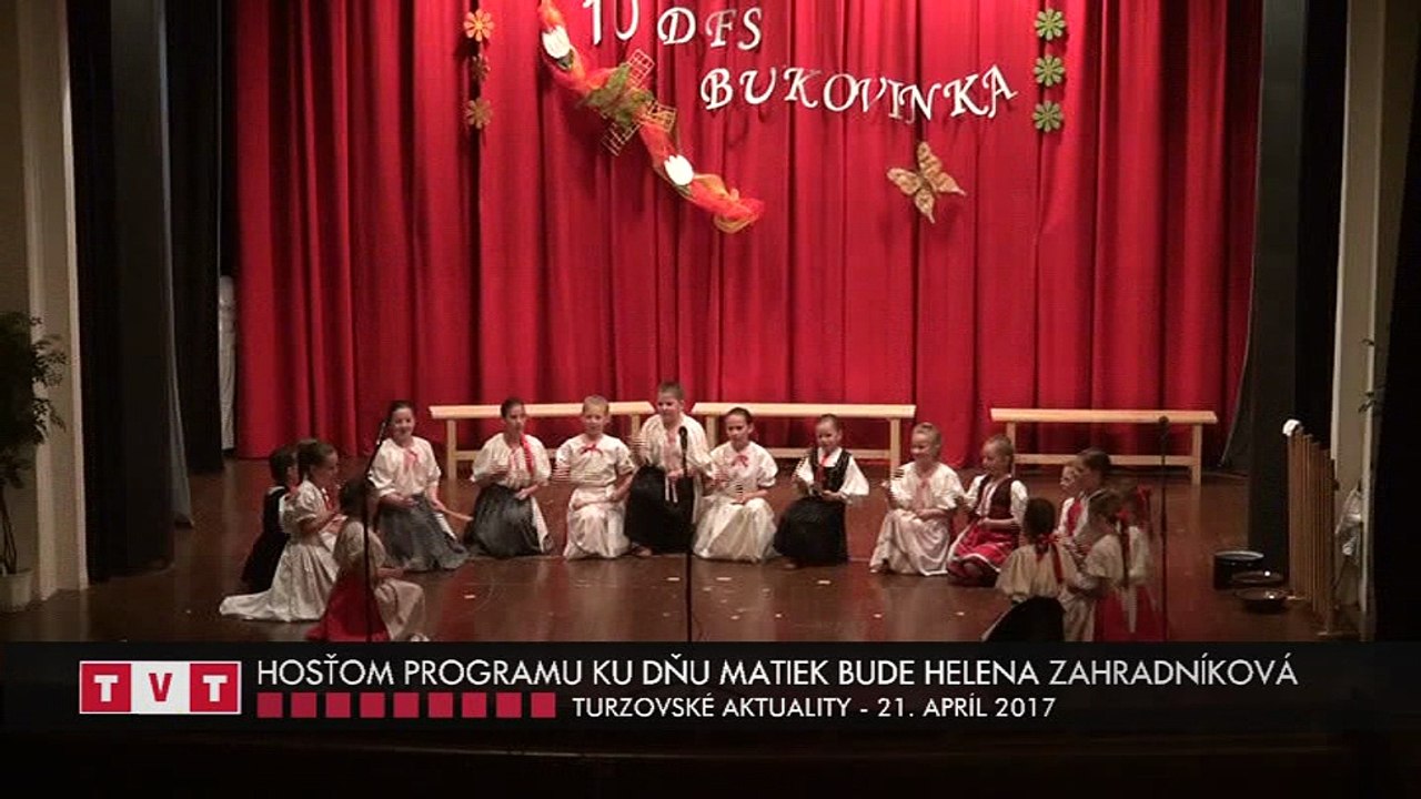 HOSŤOM PROGRAMU KU DŇU MATIEK BUDE HELENA ZAHRADNÍKOVÁ