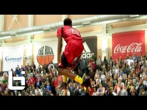 Andrew Wiggins CRAZY Reverse 360 Eastbay at 2013 McDonalds All American Dunk Contest!!