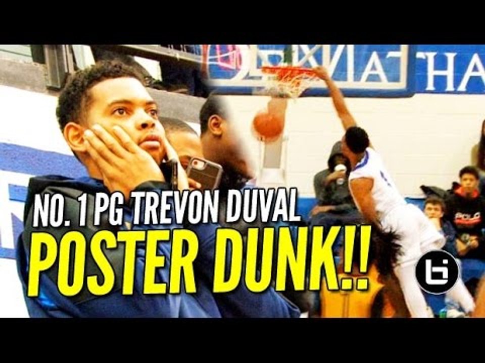 DOD: Trevon Duval POSTER DUNK Defender at National HS Hoops Festival!!