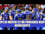 IPL 10: MI stars Jos Butler, Nitish Rana forces KXIP lose by 8 wickets | Oneindia News