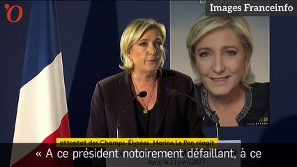 Attaque sur les Champs-Élysées : Marine Le Pen durcit le ton et accuse la droite et la gauche