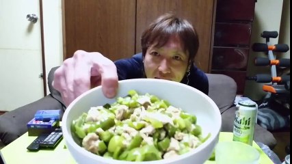 今日も飲むよ～069☆ローソンでか焼き鳥☆ほうれん草☆海老とブロッコリーのマヨネーズ和え☆ビールアサヒスタイルフリー☆「飲み動画☆食べ動画」