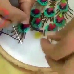 Peacock embroidery Pattern Free