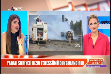 Yaralı halde gülümseyen Suriyeli küçük kız, duygulandırdı