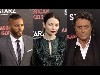 "American Gods" Premiere Ricky Whittle, Emily Browning, Ian McShane, Pablo Schreiber