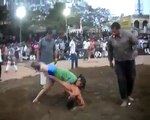 Strong Girl defeats boy in Kabaddi