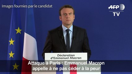 Attentat : Macron appelle à ne pas céder à la peur
