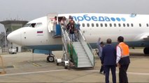 Gazipaşa Havalimanı'nda İlk Tarifeli Rus Uçağına Görkemli Karışlama