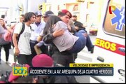 Se registró accidente en la av. Arequipa que dejó cuatro heridos