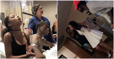 Homem sofre acidente e já no hospital recebe a visita da namorada e da amante... TENSO!