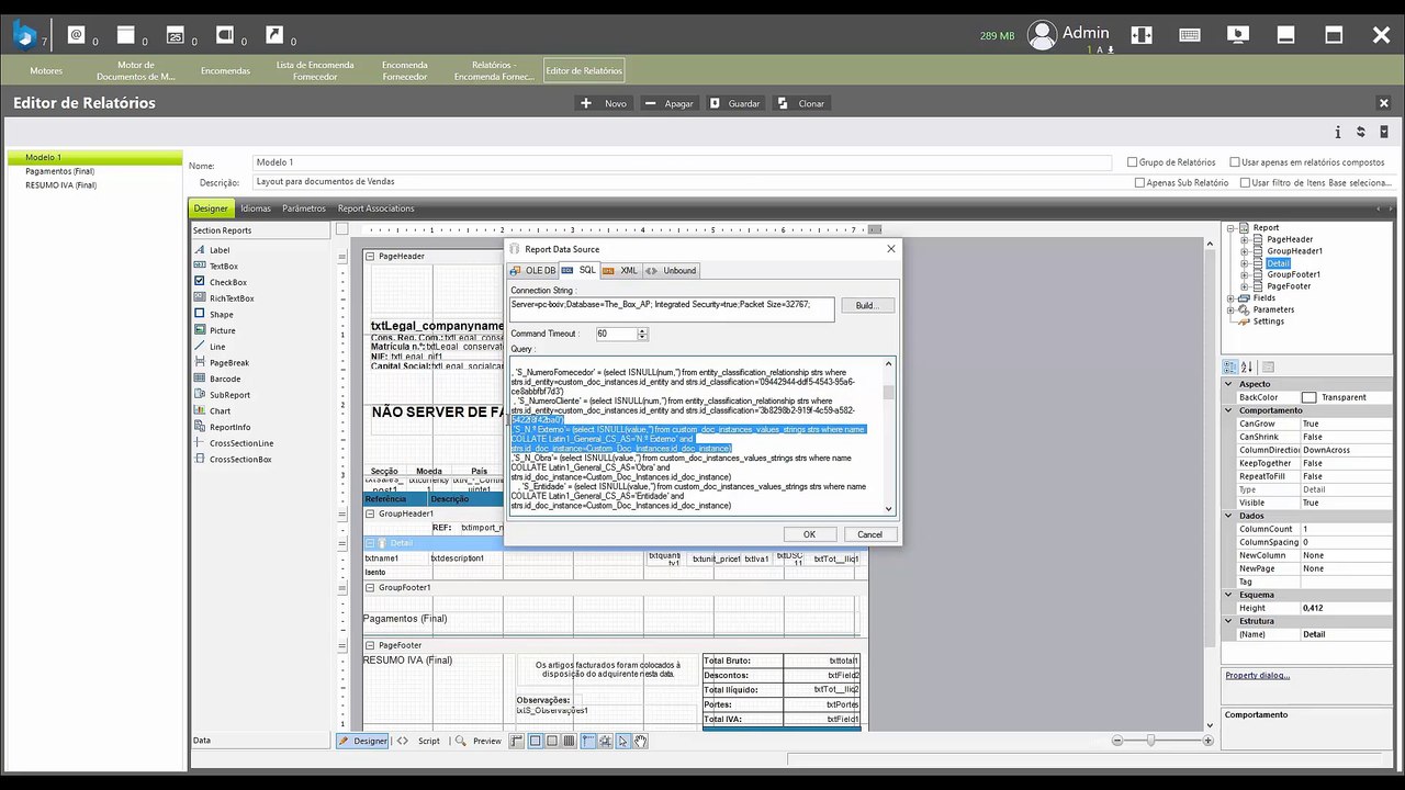 APPTB6012 - Motor Documentos relatorios adicionar campos texto e datas