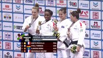 ChE judo Varsovie 2017, -57kg, Priscilla Gneto championne d'Europe, Hélène Receveaux en bronze
