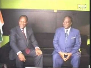Le Président du RHDP Henry Konan Bédié a reçu en audience le Pr Alassane.O et Soro.G