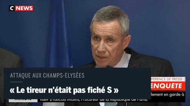Francois Molins : Le tireur n'était pas fiché S