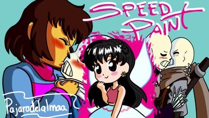 Spped Paint Sans and Frisk/ Ink and Cross