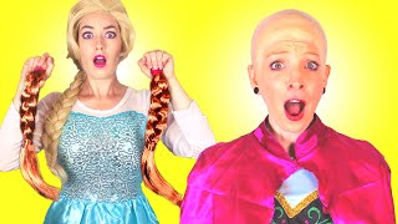 Frozen Anna Loses Her Hair! w/ Elsa, Spiderman vs Maleficent & Joker, Candy, Mermaids. Webs & Tiaras