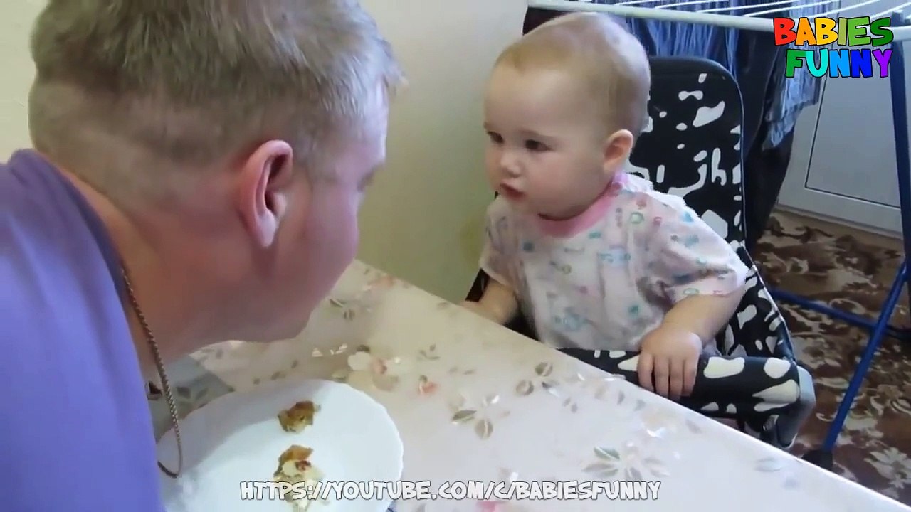 Try Not To Laugh Challenge - Baby Arguing with Parents