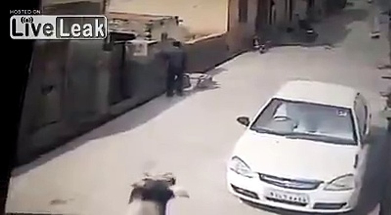 Bull attacks man