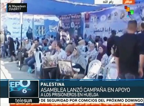 Asamblea Palestina se solidariza con prisioneros en cárceles israelíes