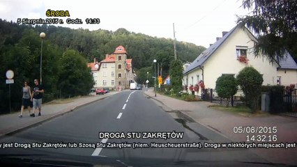 Droga stu zakrętów Kudowa Zdrój-Karłów 5 VIII 2015 r.