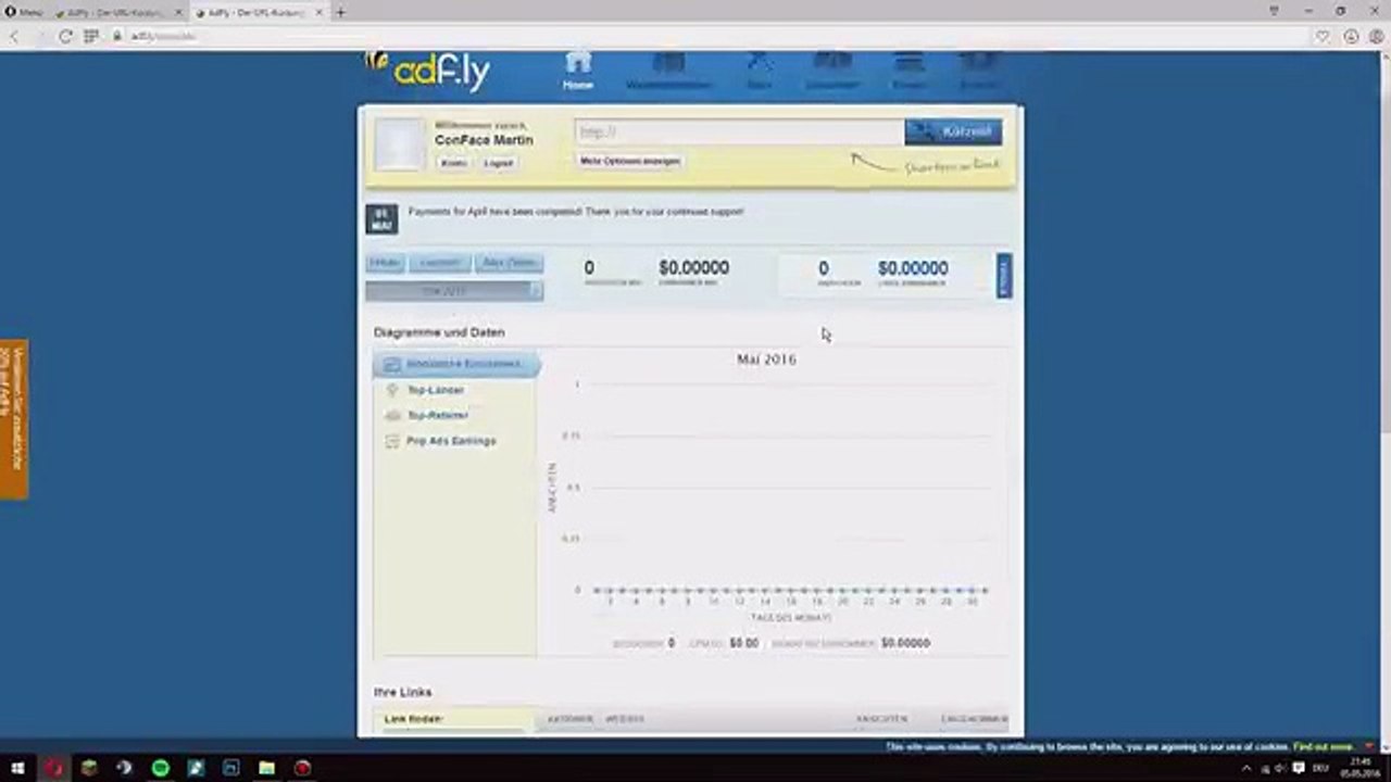 Geld verdienen mit Adfly! • URLs kürzen und Geld verdienen! • Online Geld verdienen!  ConFace