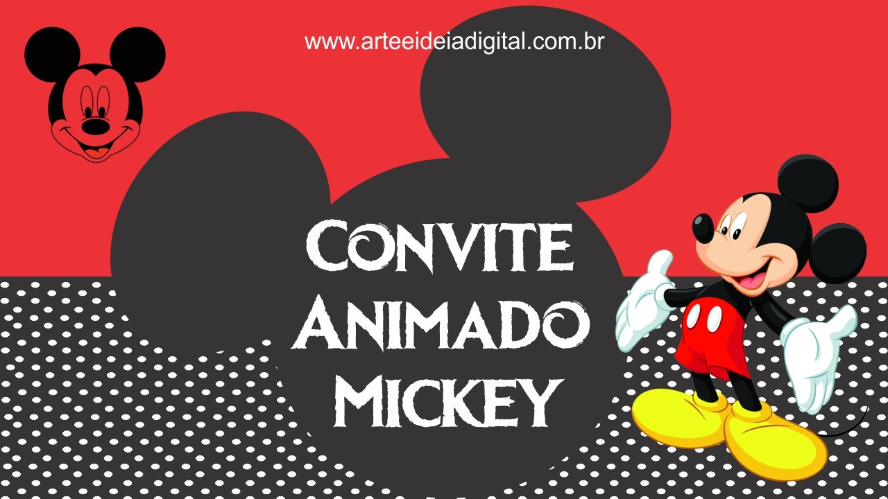 Convite Animado Mickey