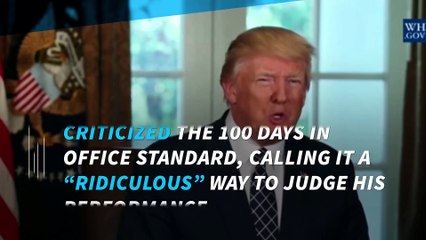 Donald Trump slams 100-day mark as ‘ridiculous standard’