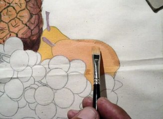 Pintura Sobre Tecidos Tutorial Flores Frutas Paisagens