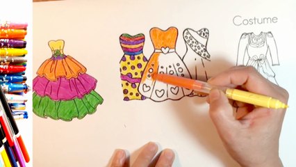 coloring Dresses_Color,Coloring,colors,colour,Kids,colorful,coloring book,coloring for babies,coloring for children