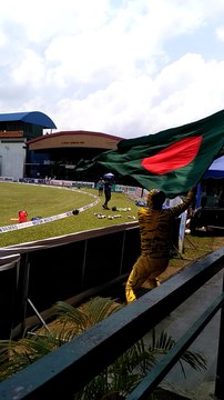Bangladesh flag waving