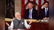 PM Modi jokes about harmony in US Congress, compares with Rajya Sabha | Oneindia News