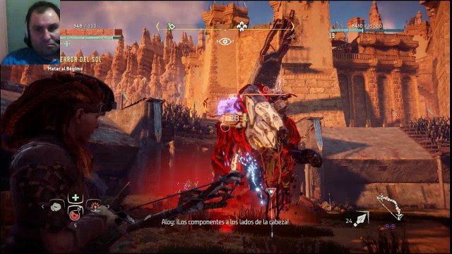 Horizon Zero Dawn, Gameplay Historia 12,La arena de batalla y la historia de Rost que me crio