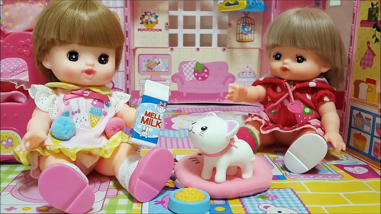 メルちゃんねこのミルクちゃんのお世話ごっこ！ ❤ ごっこ 遊び トイキッズ 子供 おもちゃ ア...