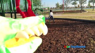 PET GATOR ATTACK! Playing Chase and Hiding at Playground for Kids Egg Surprise Toys Kids Prank