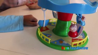 PEPPA PIG MERRY GO ROUND GAME for Kids Fairground Ride Egg Surprise Toys Family Fun Game Night