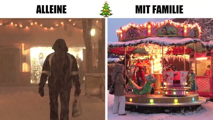 Weihnachten alleine VS. Weihnachten mit Familie -rJd32ZydeFg