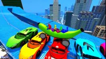 Learn Numbers - Banana Car in Spiderman Cartoon Videos with Color Cars for Kids and Nursery Rhymes - YouTube
