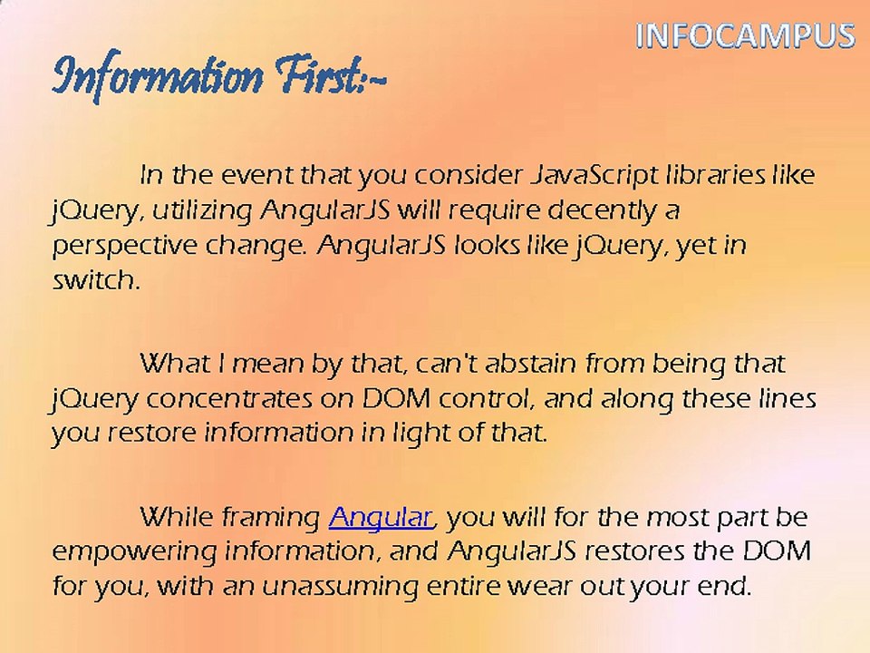 AngularJS Classes in Bangalore