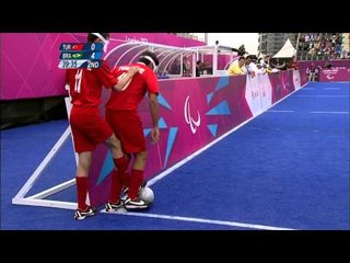 Football 5-a-side - TUR vs BRA - 2nd Half - Men's Prelim. Pool B - London 2012 Paralympic Games